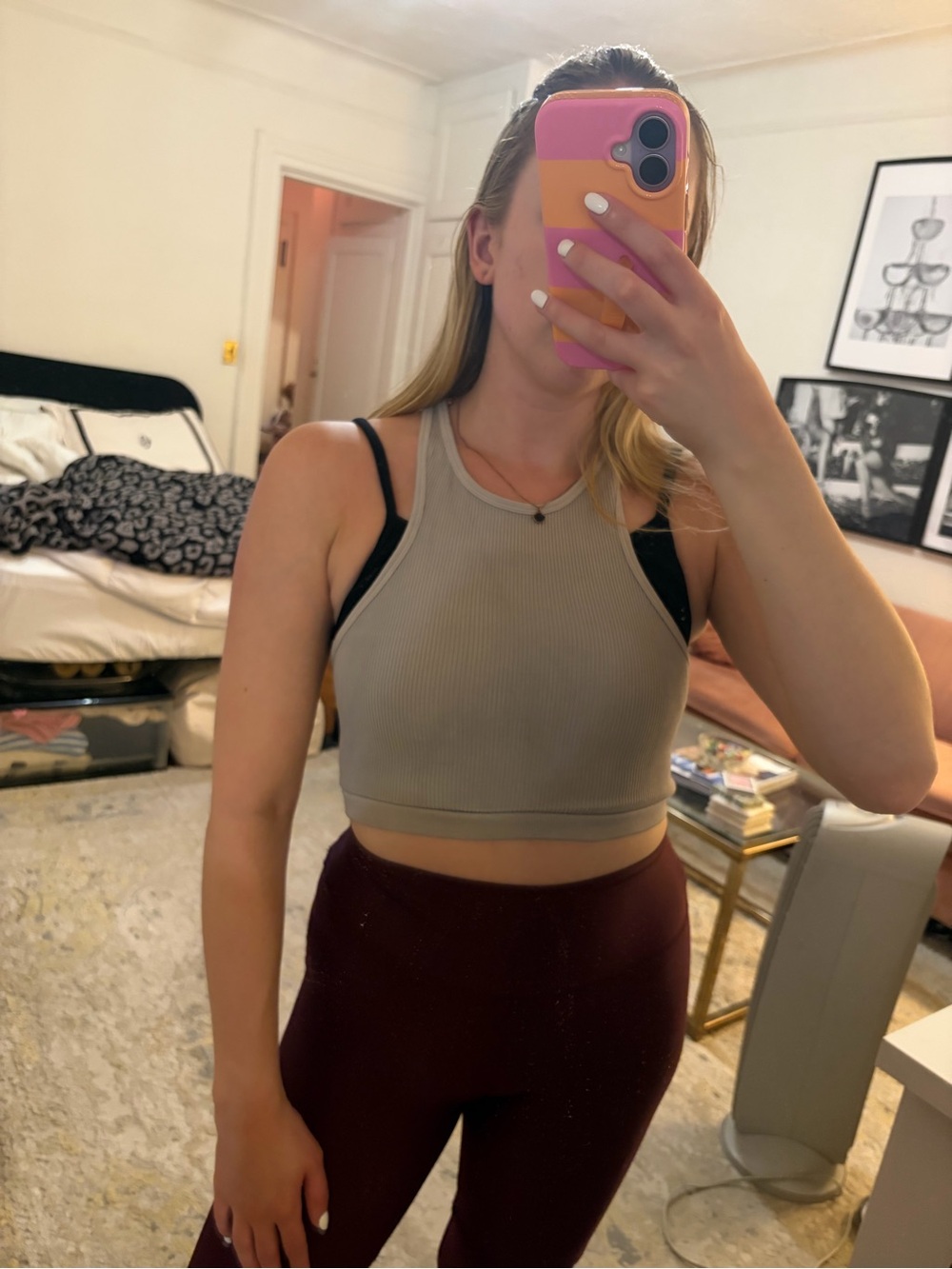 Ribbed Layered Free People Movement Workout Top